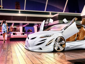 安卓汽车 车展手机壁纸