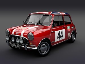 安卓汽车 迷你 mini 红色手机壁纸