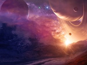 安卓创意 设计 太空 星球手机壁纸