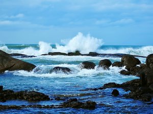 风景 海洋 浪花