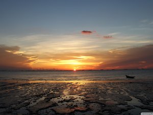 风景 落日余晖 夕阳 晚霞