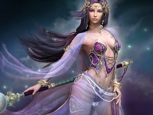 安卓游戏 游戏美女 插画 法师手机壁纸