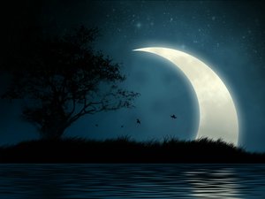 安卓设计 创意 夜景 月亮 星空手机壁纸