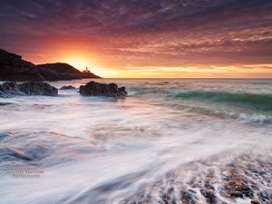 风景 海洋 礁石 浪花