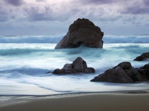 风景 海洋 沙滩 礁石