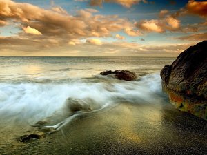 风景 海洋 礁石 浪花