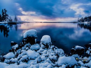 安卓风景 雪景 湖泊手机壁纸