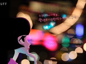 安卓爱情美图 浪漫手绘 泡芙小姐 七夕情人节手机壁纸