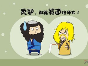 安卓黑叫兽 可爱 卡通 1080p手机壁纸