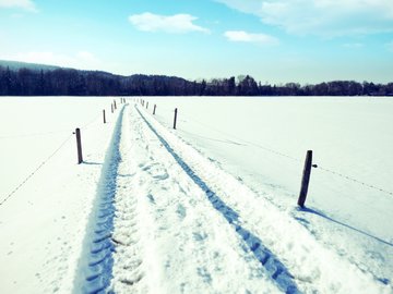 风景 雪景 小路