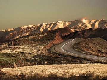 风景 公路 雪山