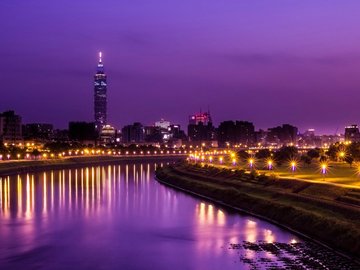 风景 城市 中国 台湾 夜景