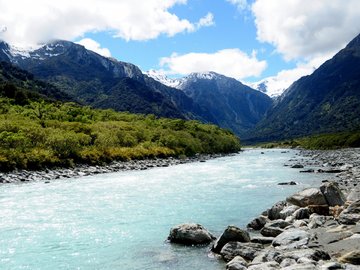 风景 自然 河流 山脉