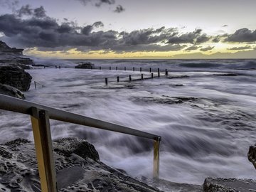 风景 海岸 礁石 浪花