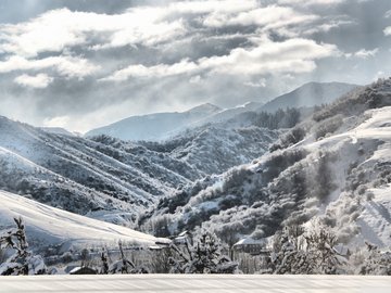 风景 雪 自然风光 冬季 冬天