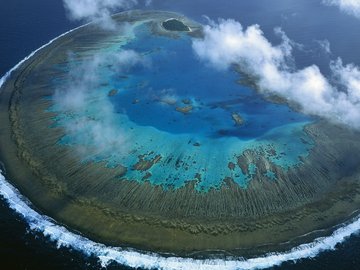 风景 海岸 大海 白云