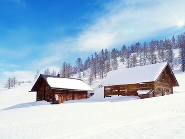 开阔 风景 阳光 大气 旅游 风光 自然风光 房子