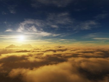 开阔 风景 阳光 大气 旅游 云海 蓝天 云彩 天空 蓝天