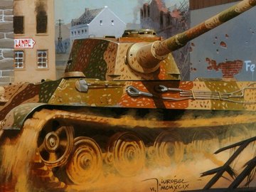 游戏 插画 手绘 红警 红色警戒 坦克