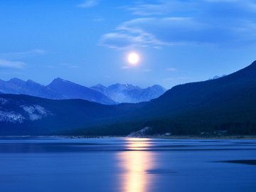 风景 夜晚 月亮