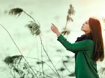 美女 清纯 知性 忧郁 宽屏