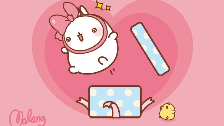 动漫 molang 卡通 卖萌 手绘