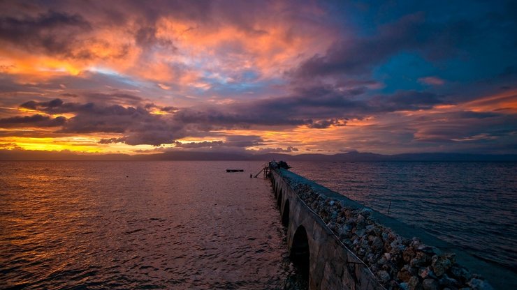 风景 海岸 栈桥