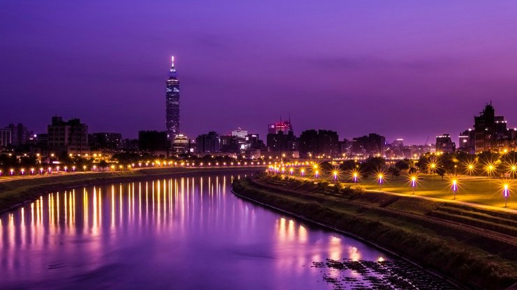 风景 城市 中国 台湾 夜景