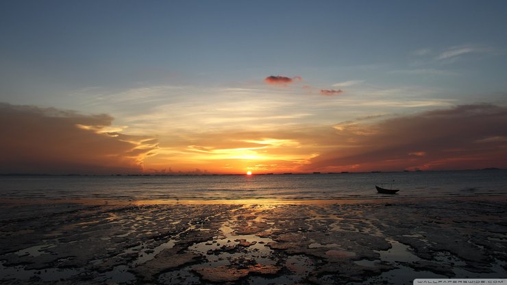 风景 落日余晖 夕阳 晚霞