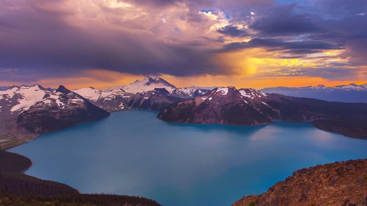 火山 湖面 风景 风光 美景 旅游 自然