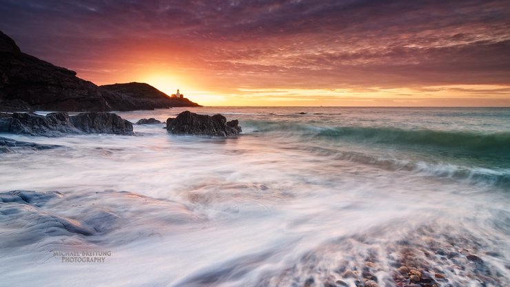 风景 海洋 礁石 浪花