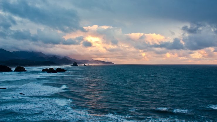 风景 海洋 礁石 浪花