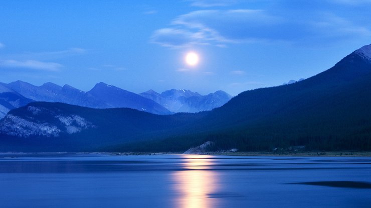 风景 夜晚 月亮