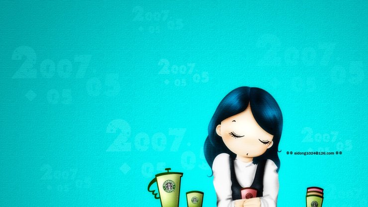 爱冬 女孩 精美 可爱 原创 卡通