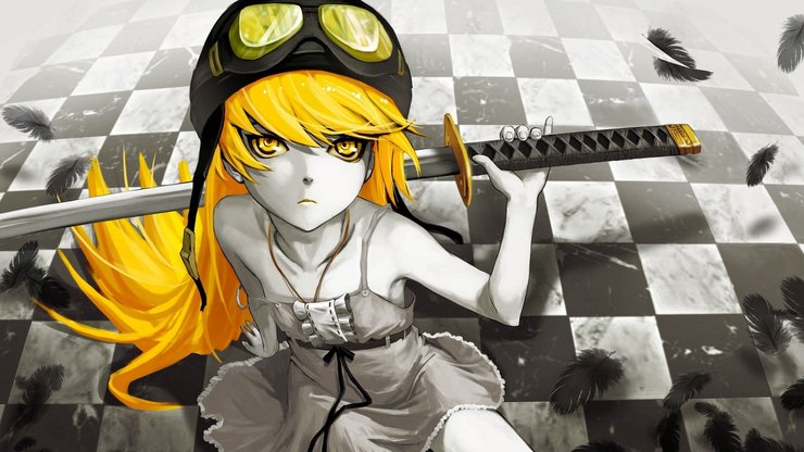 安卓手机动漫 动漫少女 可爱 插画 武士高清壁纸