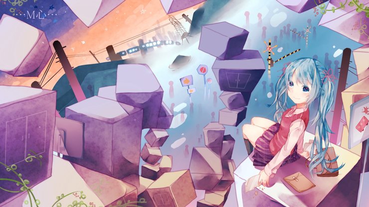 安卓手机动漫 动漫少女 插画 手绘 初音 萝莉控高清壁纸