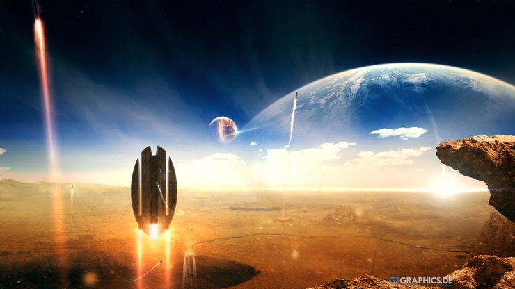安卓手机创意 设计 宇宙 星空 星球 星际 火箭高清壁纸