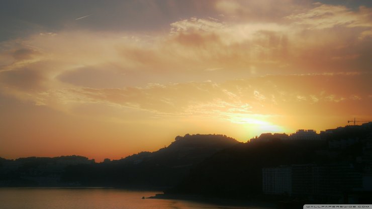 安卓手机风景 落日余晖高清壁纸