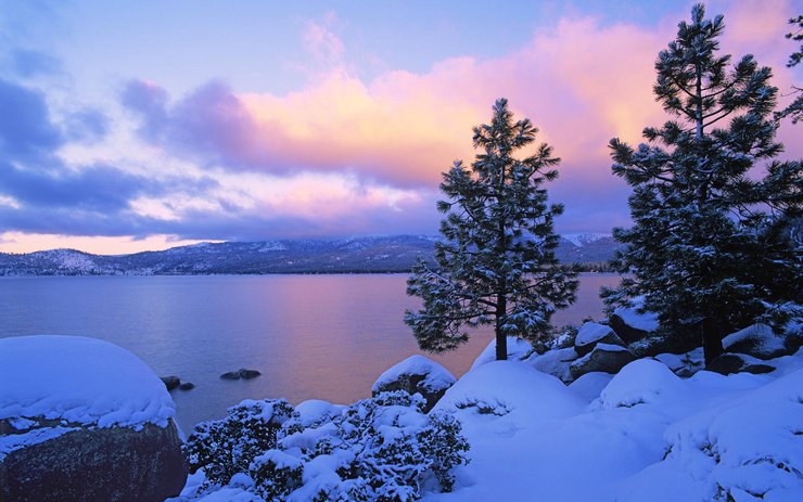 安卓手机风景 雪景 湖泊高清壁纸