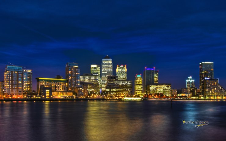 安卓手机风景 城市 英国 伦敦 金丝雀码头高清壁纸