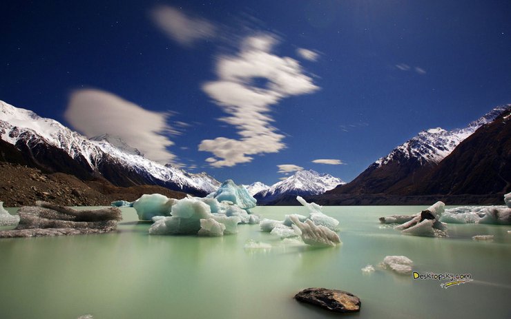 安卓手机风景 雪山 河流高清壁纸