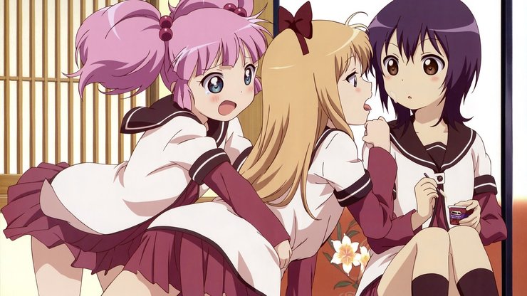 安卓手机摇曳百合 少女 校园 搞笑 动漫高清壁纸