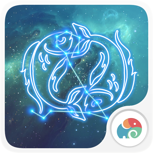 双鱼座高清星座梦象动态壁纸是一款以夜空、星星为主要元素的动态壁纸作品,黑蓝色的色调画面中,满天的星星亮晶晶地眨着,两条简笔画风的小鱼首尾相接连在一起,星座蓝色光晕闪烁、背景粒子绕着星星旋转,并有流星划过,如此唯美。双鱼座有着狡猾的变色龙称号,性格具有鲜明的反差。 交互效果: 1.