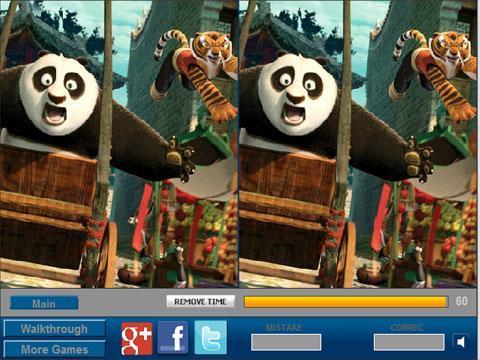 小游戏 >功夫熊猫找不同  功夫熊猫现在已经是家喻户晓的人物了吧!