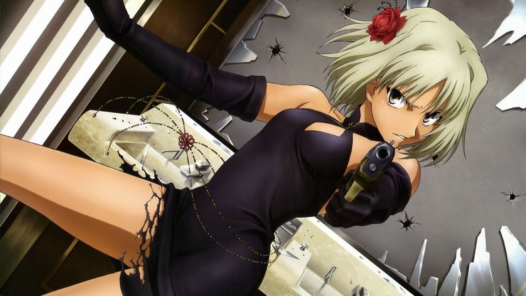 安卓手机动漫 动漫少女 插画 机关枪少女高清壁纸