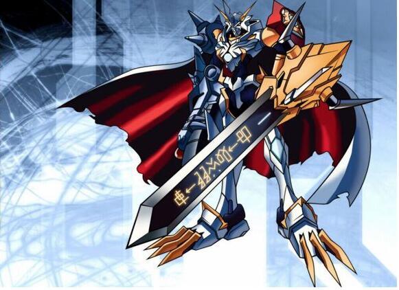 奥米茄兽是钢铁加鲁鲁和战斗暴龙兽的合体进化姿态.